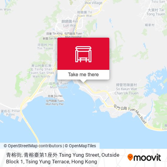 青榕街, 青榕臺第1座外 Tsing Yung Street, Outside Block 1, Tsing Yung Terrace map