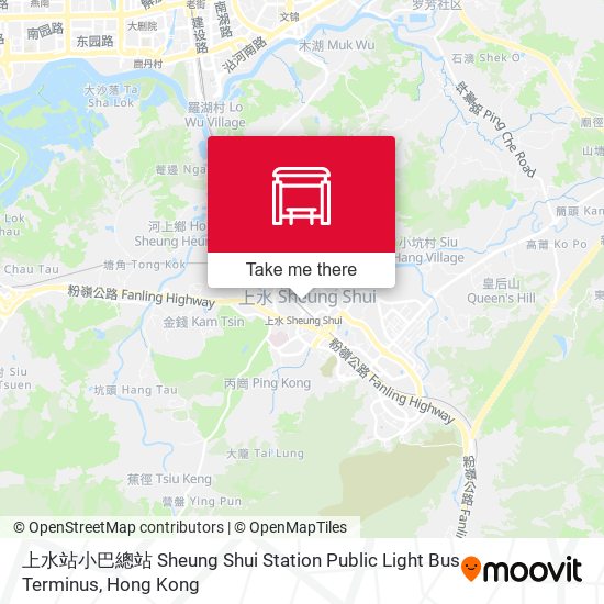 上水站小巴總站 Sheung Shui Station Public Light Bus Terminus map