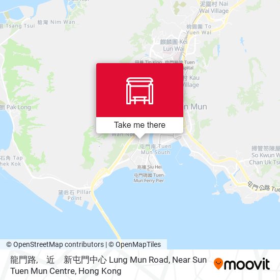 龍門路,　近　新屯門中心 Lung Mun Road, Near Sun Tuen Mun Centre map