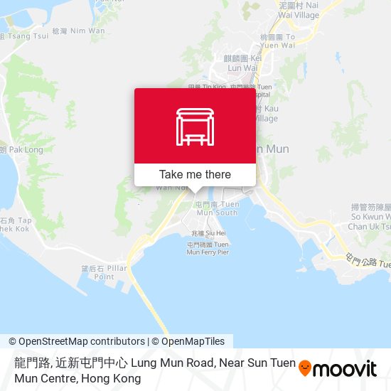 龍門路,　近　新屯門中心 Lung Mun Road, Near Sun Tuen Mun Centre map