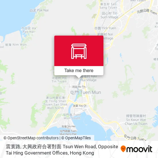 震寰路, 大興政府合署對面 Tsun Wen Road, Opposite Tai Hing Government Offices地圖
