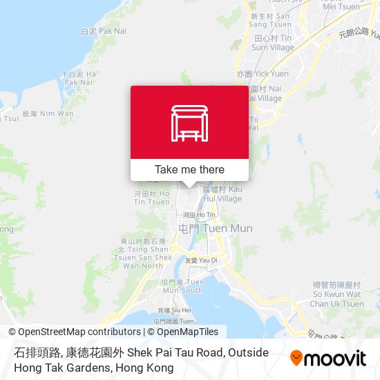 石排頭路, 康德花園外 Shek Pai Tau Road, Outside Hong Tak Gardens map