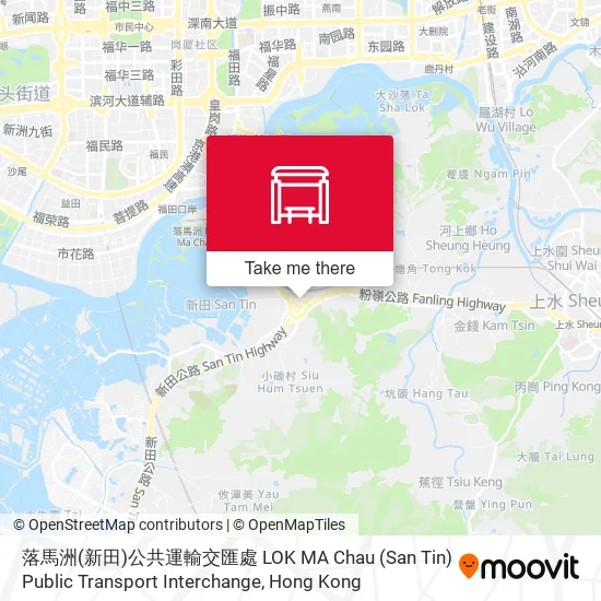 落馬洲(新田)公共運輸交匯處 LOK MA Chau (San Tin) Public Transport Interchange地圖
