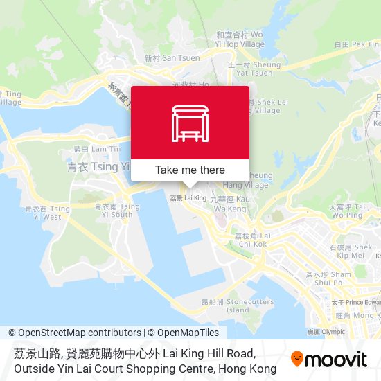 荔景山路, 賢麗苑購物中心外 Lai King Hill Road, Outside Yin Lai Court Shopping Centre map