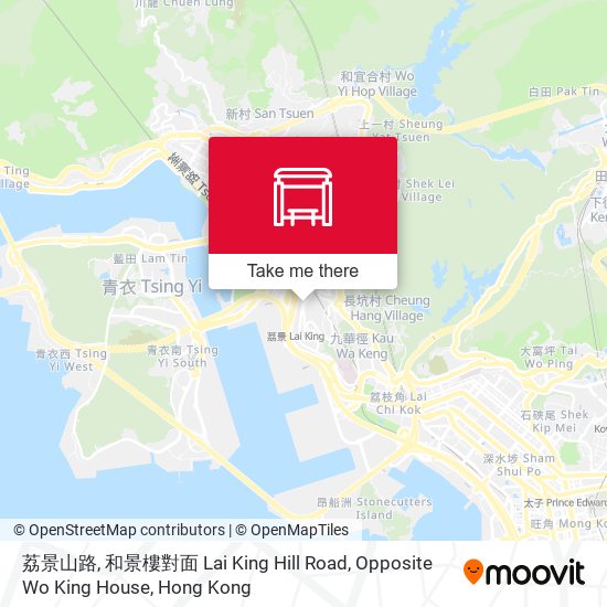 荔景山路, 和景樓對面 Lai King Hill Road, Opposite Wo King House地圖
