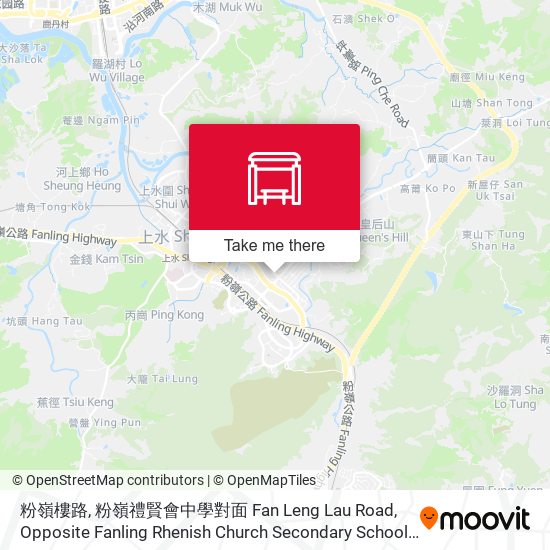 粉嶺樓路, 粉嶺禮賢會中學對面 Fan Leng Lau Road, Opposite Fanling Rhenish Church Secondary School map