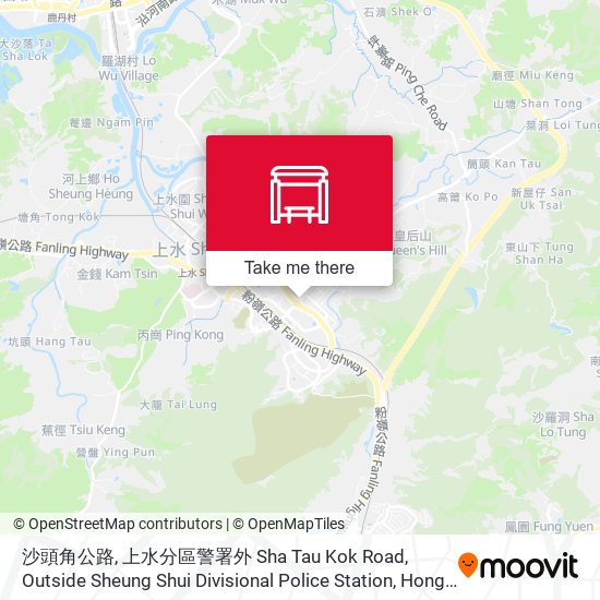 沙頭角公路, 上水分區警署外 Sha Tau Kok Road, Outside Sheung Shui Divisional Police Station map