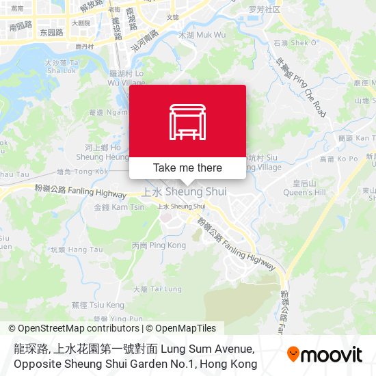 龍琛路, 上水花園第一號對面 Lung Sum Avenue, Opposite Sheung Shui Garden No.1 map