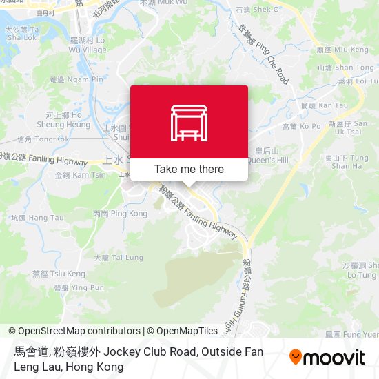 馬會道, 粉嶺樓外 Jockey Club Road, Outside Fan Leng Lau map