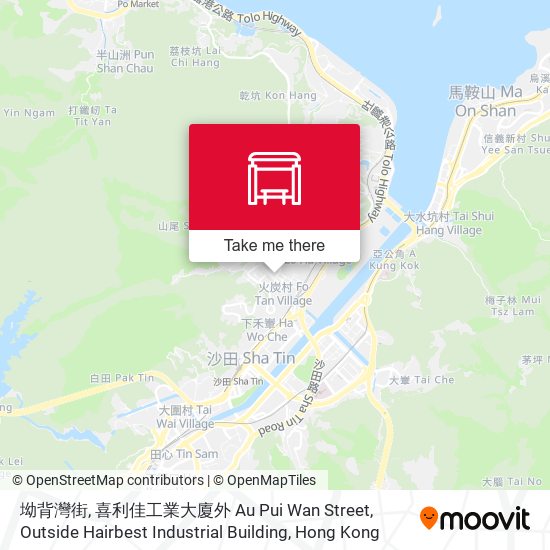 坳背灣街, 喜利佳工業大廈外 Au Pui Wan Street, Outside Hairbest Industrial Building map