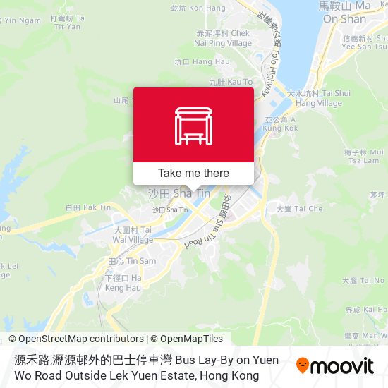 源禾路,瀝源邨外的巴士停車灣 Bus Lay-By on Yuen Wo Road Outside Lek Yuen Estate map