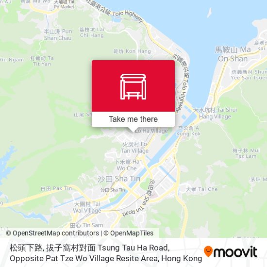 松頭下路, 拔子窩村對面 Tsung Tau Ha Road, Opposite Pat Tze Wo Village Resite Area map