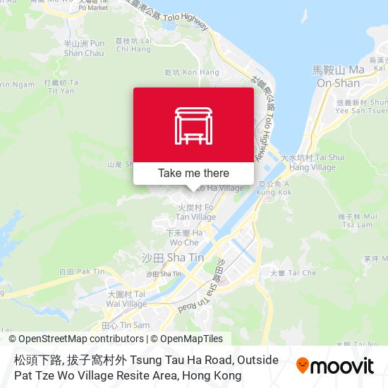 松頭下路, 拔子窩村外 Tsung Tau Ha Road, Outside Pat Tze Wo Village Resite Area map