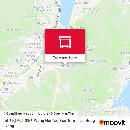 黃泥頭巴士總站 Wong Nai Tau Bus Terminus地圖