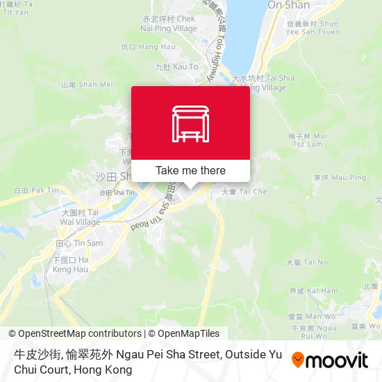 牛皮沙街, 愉翠苑外 Ngau Pei Sha Street, Outside Yu Chui Court地圖