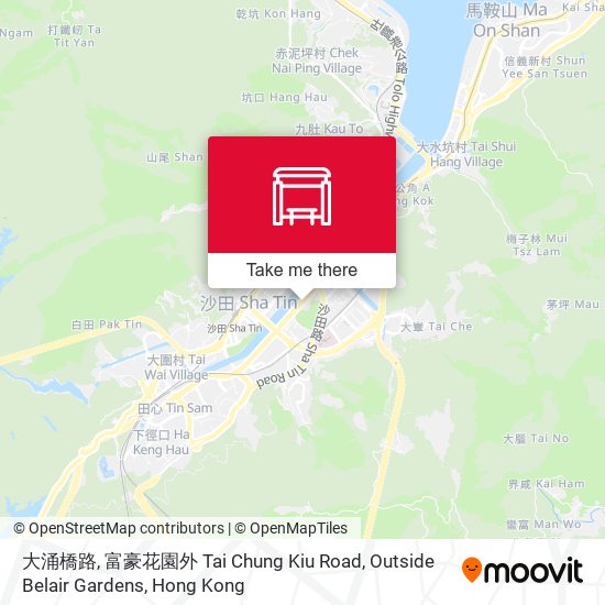大涌橋路, 富豪花園外 Tai Chung Kiu Road, Outside Belair Gardens map