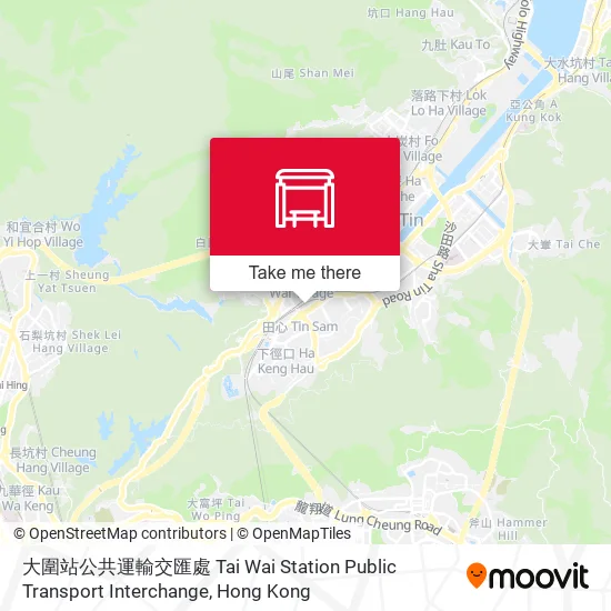 大圍站公共運輸交匯處 Tai Wai Station Public Transport Interchange地圖