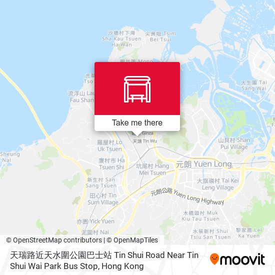 天瑞路近天水圍公園巴士站 Tin Shui Road Near Tin Shui Wai Park Bus Stop map