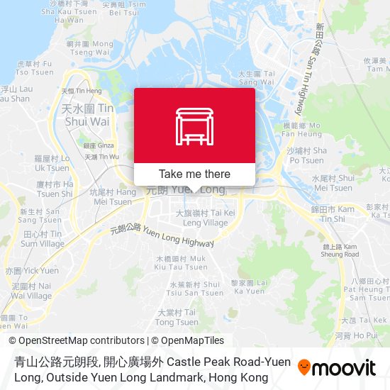 青山公路元朗段, 開心廣場外 Castle Peak Road-Yuen Long, Outside Yuen Long Landmark map
