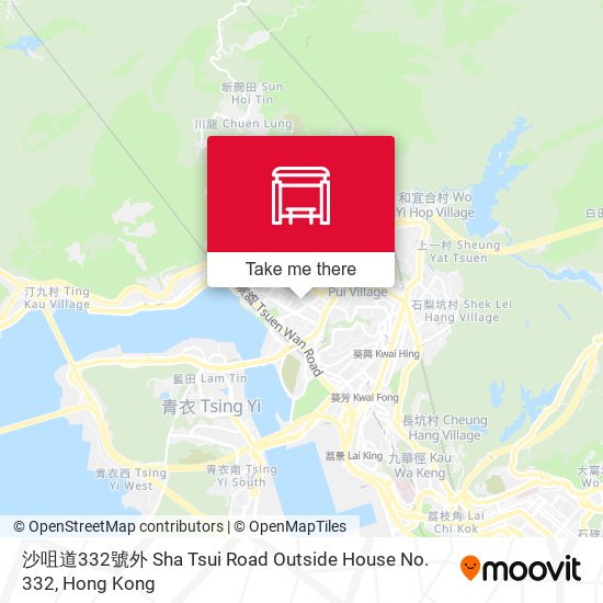 沙咀道332號外 Sha Tsui Road Outside House No. 332 map