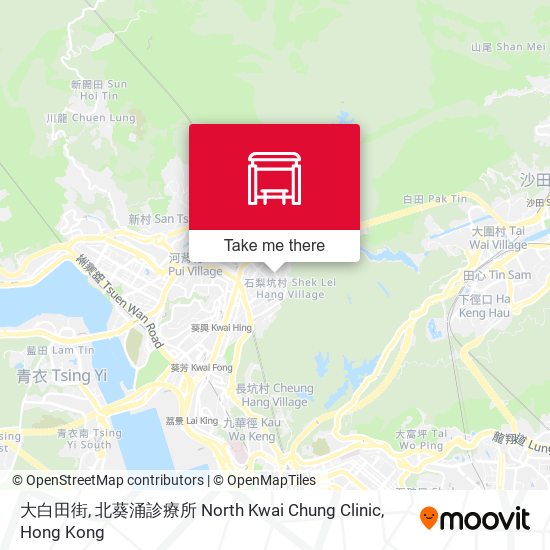 大白田街, 北葵涌診療所 North Kwai Chung Clinic map