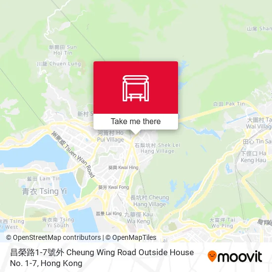 昌榮路1-7號外 Cheung Wing Road Outside House No. 1-7 map
