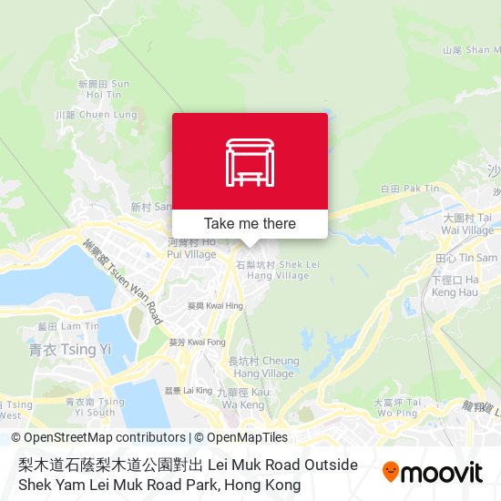 梨木道石蔭梨木道公園對出 Lei Muk Road Outside Shek Yam Lei Muk Road Park map