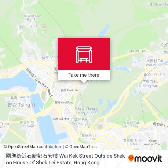 圍乪街近石籬邨石安樓 Wai Kek Street Outside Shek on House Of Shek Lei Estate map