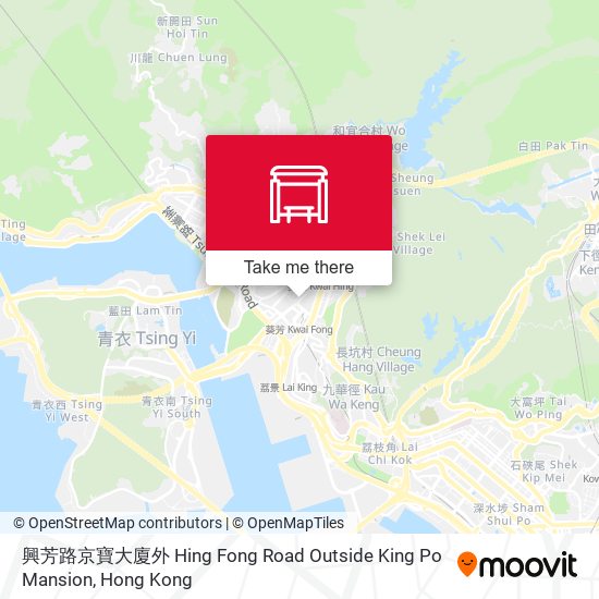 興芳路京寶大廈外 Hing Fong Road Outside King Po Mansion map