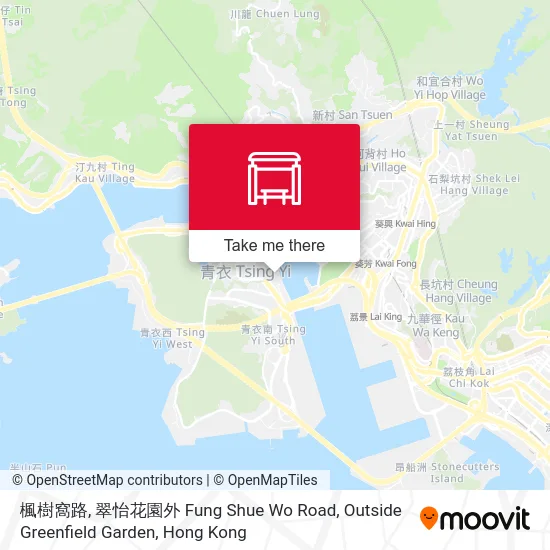 楓樹窩路, 翠怡花園外 Fung Shue Wo Road, Outside Greenfield Garden map