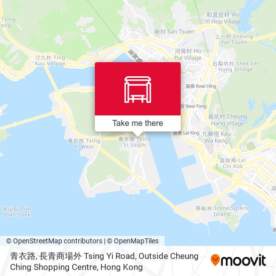 青衣路, 長青商場外 Tsing Yi Road, Outside Cheung Ching Shopping Centre map