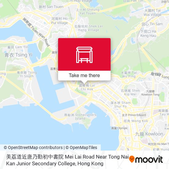 美荔道近唐乃勤初中書院 Mei Lai Road Near Tong Nai Kan Junior Secondary College map