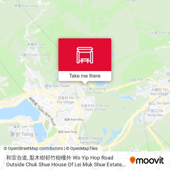 和宜合道, 梨木樹邨竹樹樓外 Wo Yip Hop Road Outside Chuk Shue House Of Lei Muk Shue Estate map