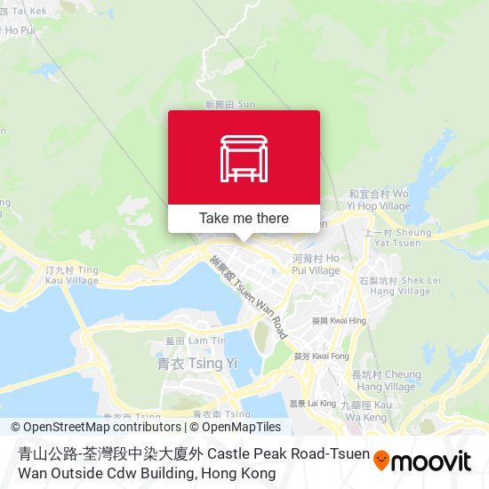 青山公路-荃灣段中染大廈外 Castle Peak Road-Tsuen Wan Outside Cdw Building map