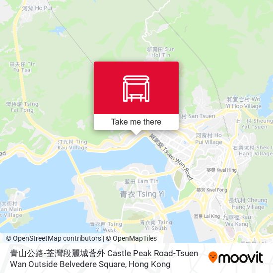 青山公路-荃灣段麗城薈外 Castle Peak Road-Tsuen Wan Outside Belvedere Square map