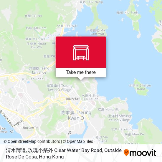 清水灣道, 玫瑰小築外 Clear Water Bay Road, Outside Rose De Cosa map