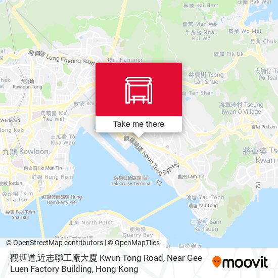 觀塘道,近志聯工廠大廈 Kwun Tong Road, Near Gee Luen Factory Building map