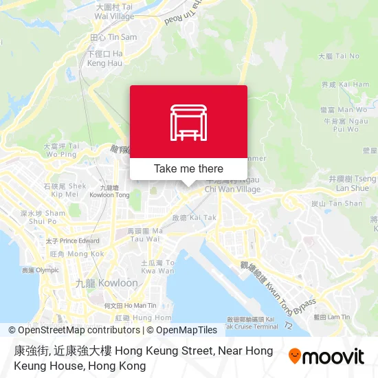 康強街, 近康強大樓 Hong Keung Street, Near Hong Keung House map