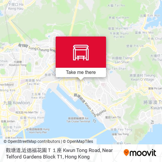 觀塘道,近德福花園Ｔ１座 Kwun Tong Road, Near Telford Gardens Block T1 map