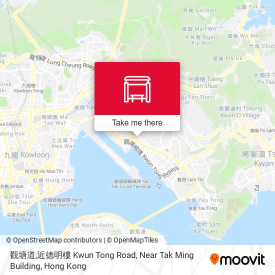 觀塘道,近德明樓 Kwun Tong Road, Near Tak Ming Building map