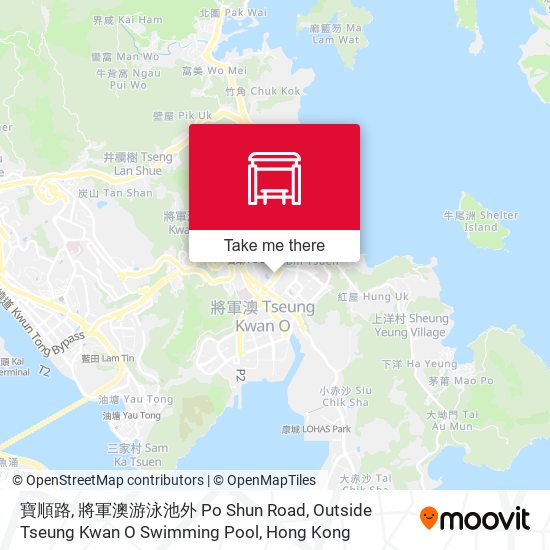 寶順路, 將軍澳游泳池外 Po Shun Road, Outside Tseung Kwan O Swimming Pool map