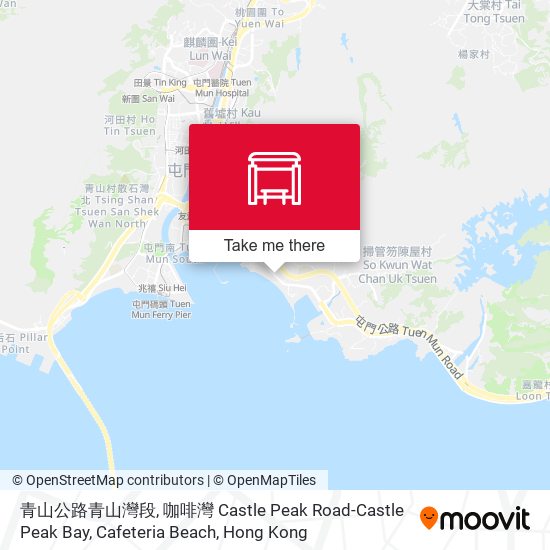 青山公路青山灣段, 咖啡灣 Castle Peak Road-Castle Peak Bay, Cafeteria Beach map