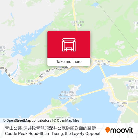 青山公路-深井段青龍頭深井公眾碼頭對面的路傍 Castle Peak Road-Sham Tseng, the Lay-By Opposite To Sham Tseng Public Pier map