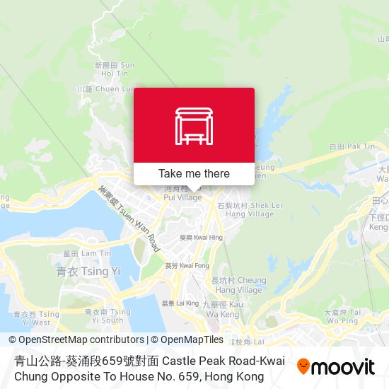 青山公路-葵涌段659號對面 Castle Peak Road-Kwai Chung Opposite To House No. 659 map
