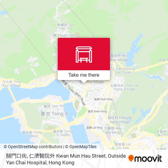 關門口街, 仁濟醫院外 Kwan Mun Hau Street, Outside Yan Chai Hospital map