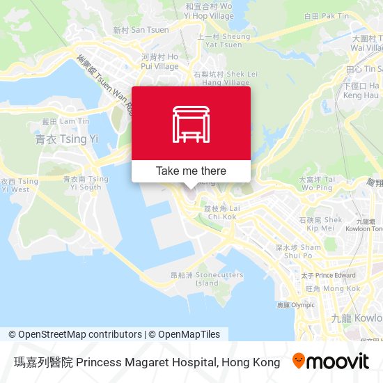 瑪嘉列醫院 Princess Magaret Hospital map