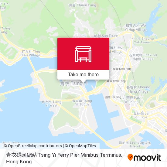 青衣碼頭總站 Tsing Yi Ferry Pier Minibus Terminus map
