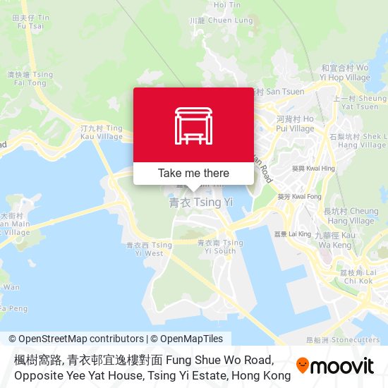 楓樹窩路, 青衣邨宜逸樓對面 Fung Shue Wo Road, Opposite Yee Yat House, Tsing Yi Estate map