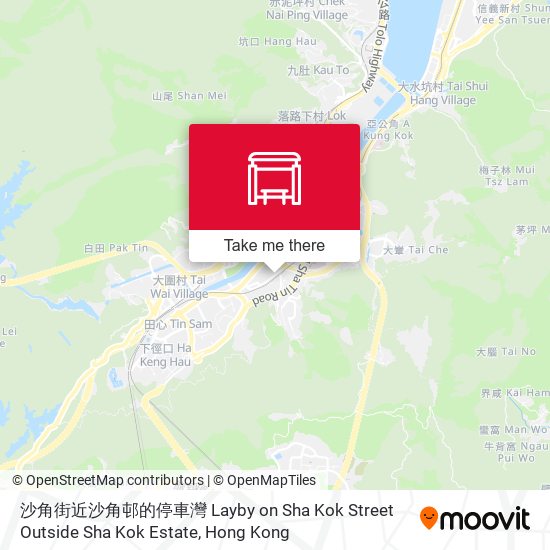 沙角街近沙角邨的停車灣 Layby on Sha Kok Street Outside Sha Kok Estate map