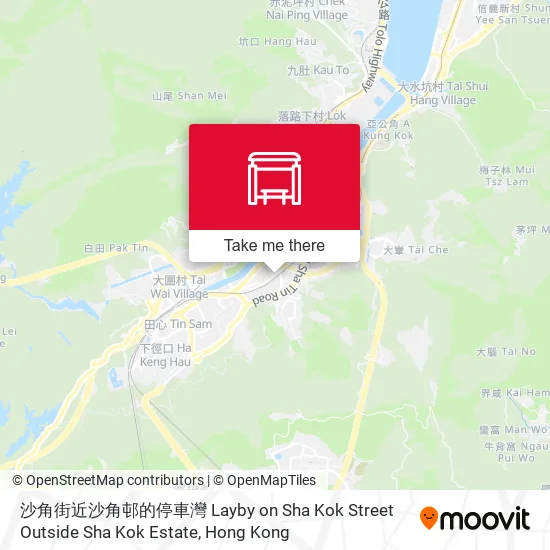 沙角街近沙角邨的停車灣 Layby on Sha Kok Street Outside Sha Kok Estate地圖